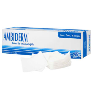 Gasa de Tela No Tejida Ambiderm 5 × 5 cm – Caja con 200 Piezas