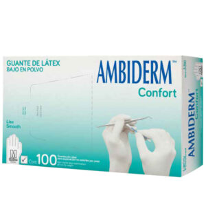 Guantes de Látex para Exploración Ambiderm Confort – Caja con 100 Piezas