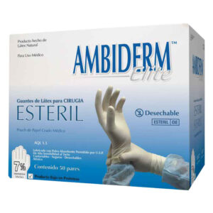 Guantes de Látex para Cirugía Ambiderm Elite – Caja con 50 Pares