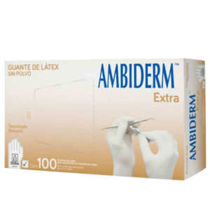 Guantes de Látex para Exploración Ambiderm Extra – Caja con 100 Piezas
