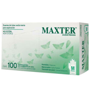 Guantes de Látex para Exploración Maxter – Caja con 100 Piezas