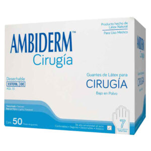 Guantes de Látex para Cirugía Ambiderm – Caja con 50 Pares