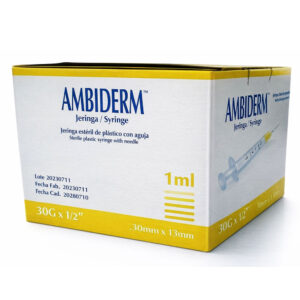 Jeringa Estéril con Aguja Ambiderm 1 ml – 30G × ½